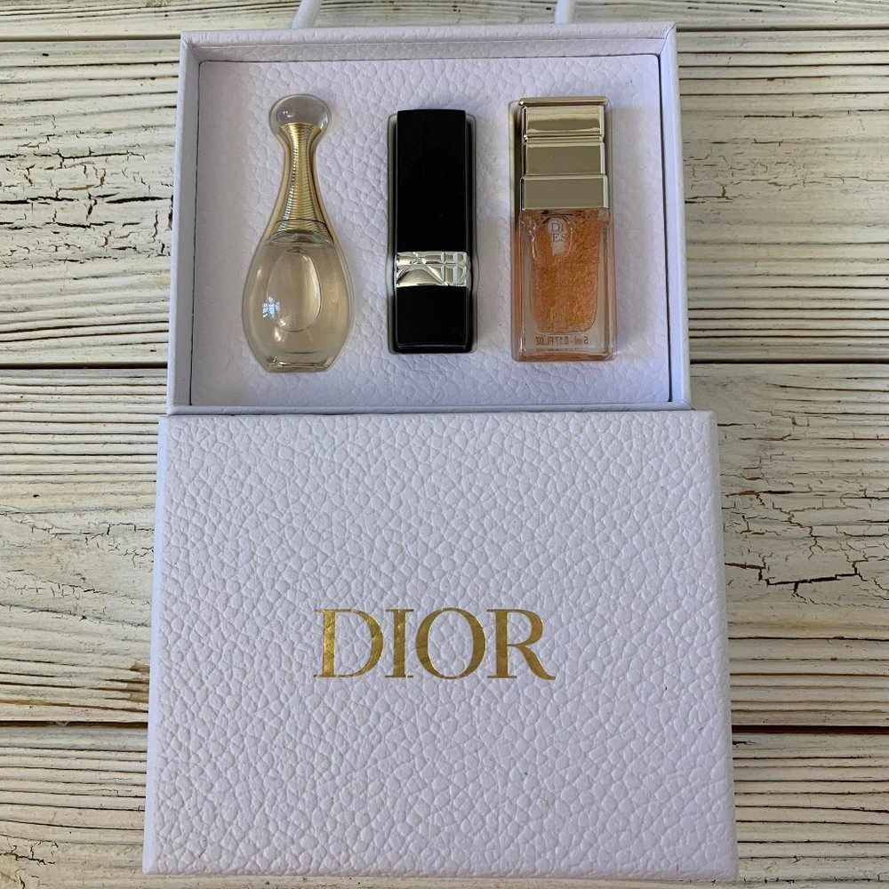 Dior Set - J’adore Parfum + Rouge 999 Satin Lipstick + Prestige Advanced Serum